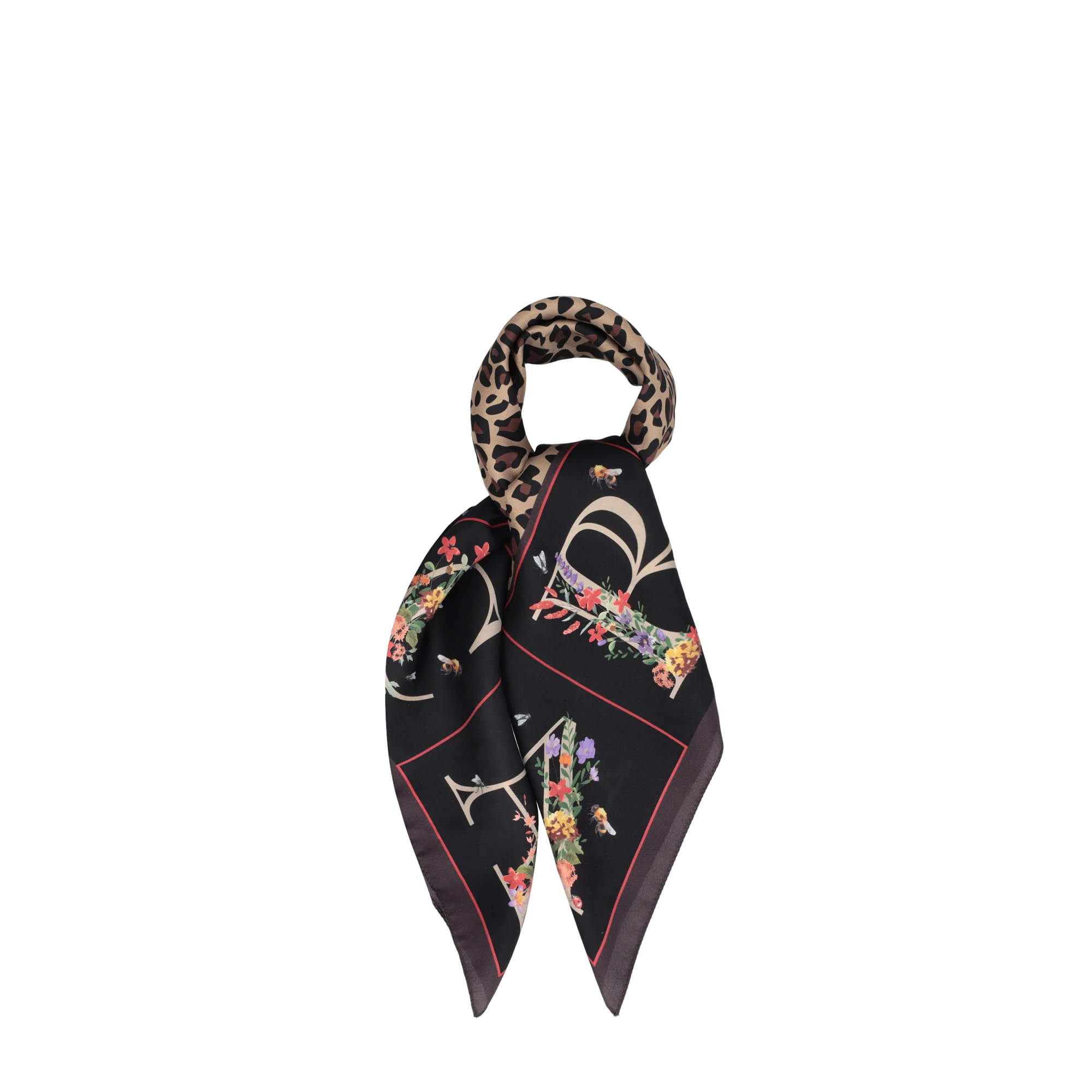 Tosca Blu Foulard in seta con stampa personalizzata colore multicolor