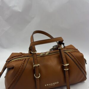 Ermanno Scervino Borsa Small Bowling Bianca Cuoio